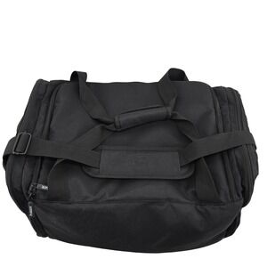 Hawx Black 20in Duffle Bag Adjustable Straps Polyester Travel Gym Weekender